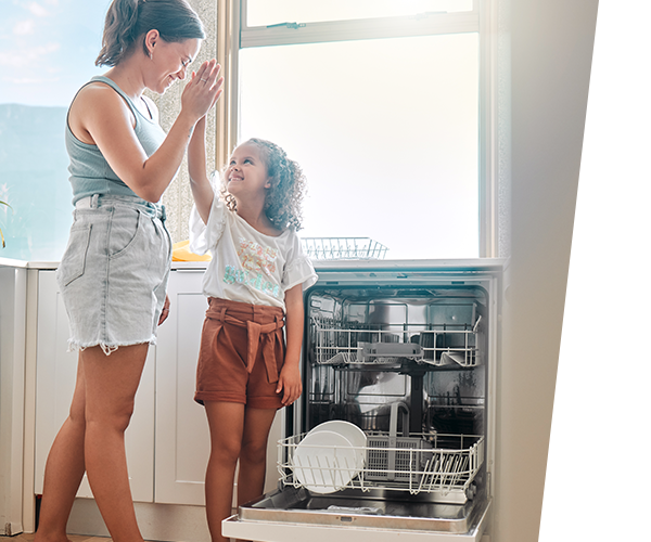 Are you still washing dishes by hand?